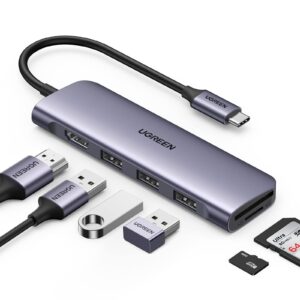Hub USB-C UGREEN Revodok 6 em 1 com HDMI 4K