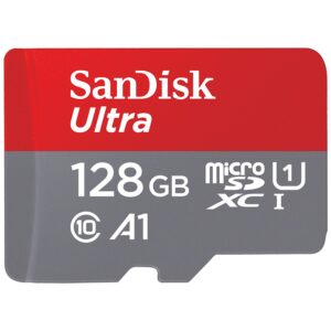 Cartão de memória microSDXC SanDisk Ultra 128GB com adaptador SD