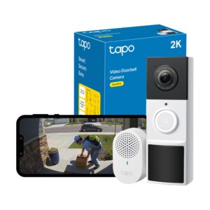 Videocampainha sem fios Tapo D210 com câmara 2K