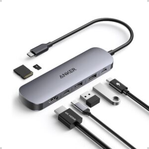 Hub USB-C Anker 7 em 1 com HDMI 4K, SD e TF
