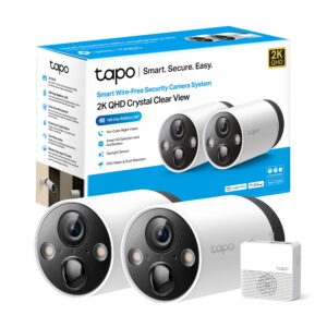 Kit 2 câmaras de vigilância exterior sem fios Tapo C420S2