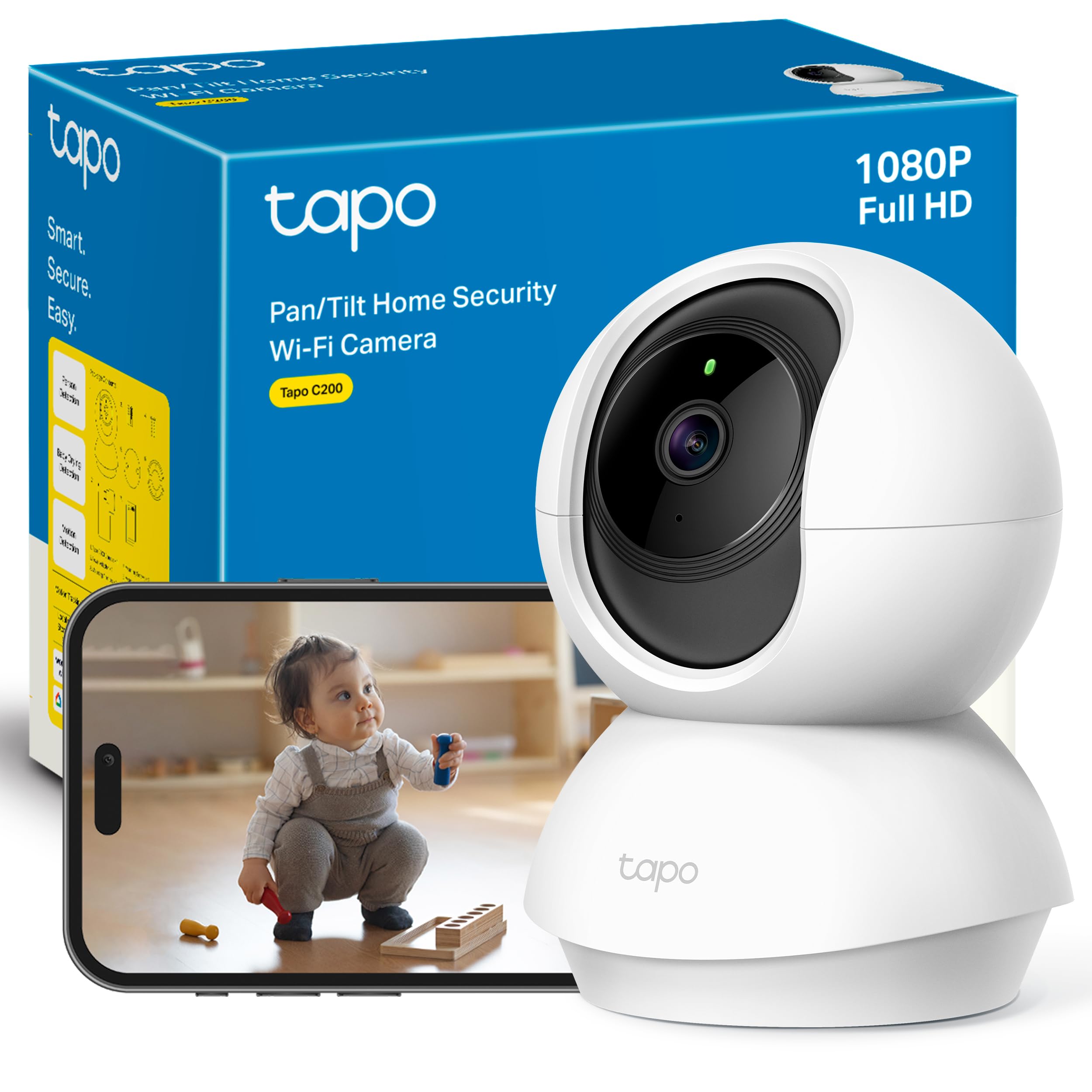 Câmara de vigilância WiFi Tapo C200 360º